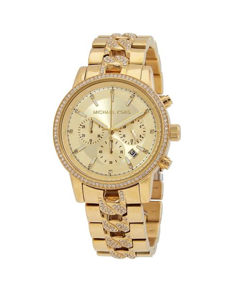 michael kors uhrmk6487 edelstahlgold|Oversized Pavé Gold.